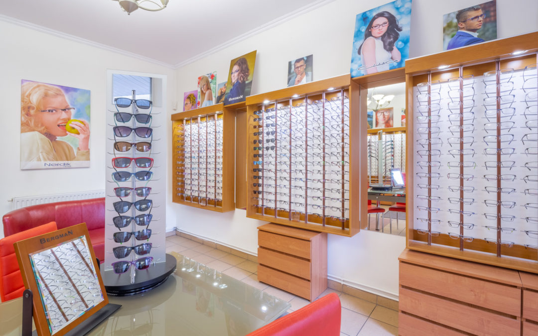 Zdjęcia wnętrz pracowni optycznej Medoptical w Sosnowcu